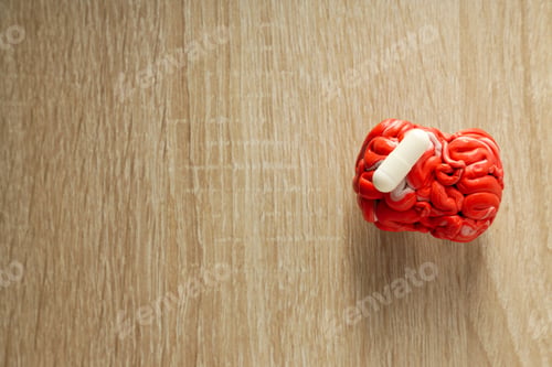 Preview: Dementia and parkinson's disease, ADHD, composition for head disease theme, space for text