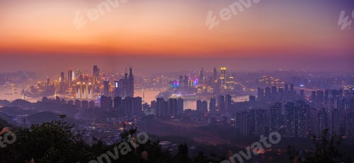 Preview: Modern skyline of Chongqing with Yangtze River.
