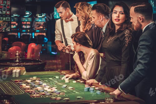 Preview: Upper class friends gambling in a casino