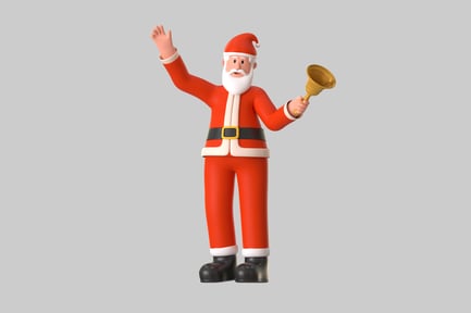 Preview: Santa claus with bell ringing