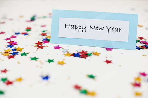 Preview: Small paper note showing joyful wishes
