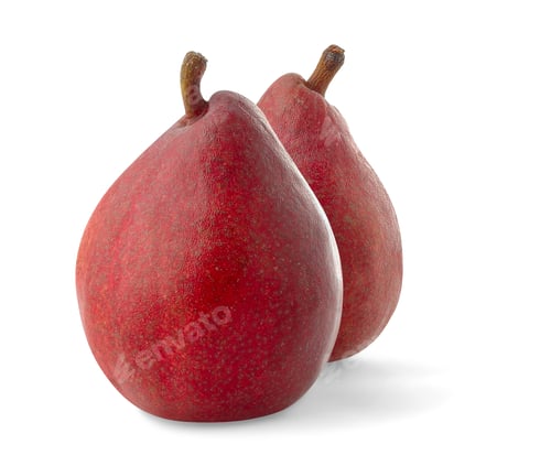 Preview: Two isolated red pears