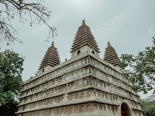Preview: Beautiful view of the famous Five Pagoda Temple in Haidian, China