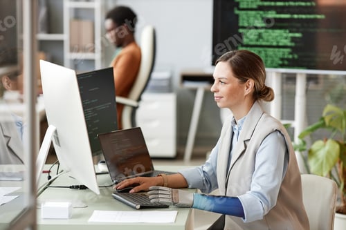 Preview: Woman Working at Research Center