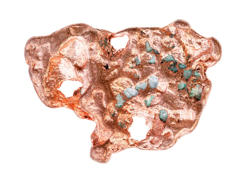 Preview: native copper isolated on white