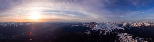 Preview: Aerial Panoramic View of Canadian Mountain Landscape