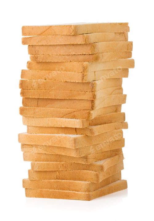 Preview: sliced bread isolated on white