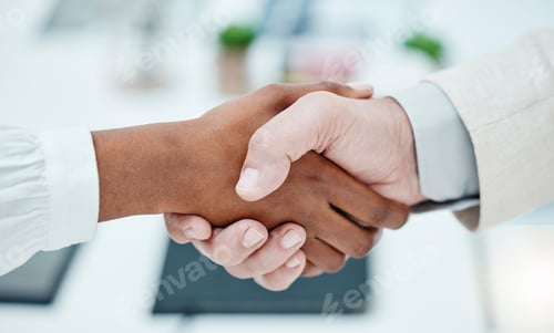 Preview: Hands, handshake and business people with b2b deal, welcome and thank you gesture. Shaking hands, p