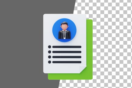 Preview: Resume 3D Icon