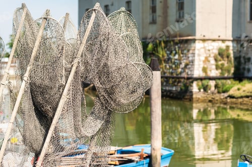 Preview: Soft mesh pots (martavello) to dry .