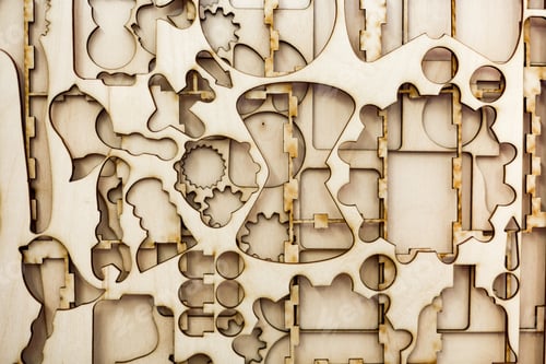 Preview: Cnc laser plywood texture cutout