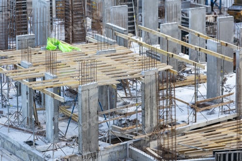 Preview: Construction workers fabricating steel reinforcement bar at the construction site