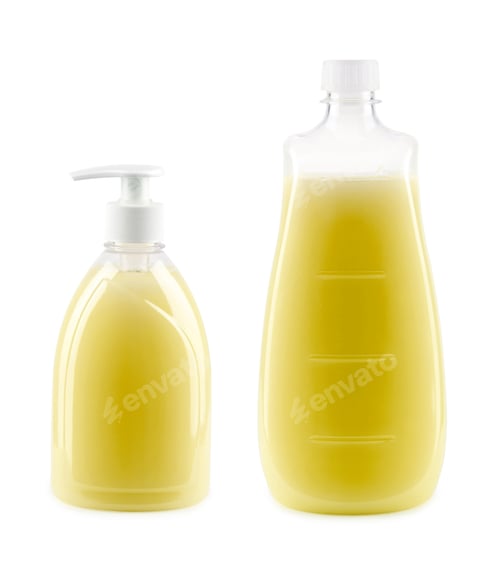 Preview: Two bottles with liquid soap