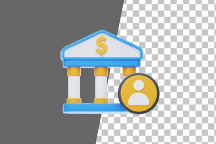 Preview: Bank Account 3D Icon