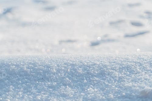 Preview: Beautiful snow field on a sunny day. Snow in winter. Frost