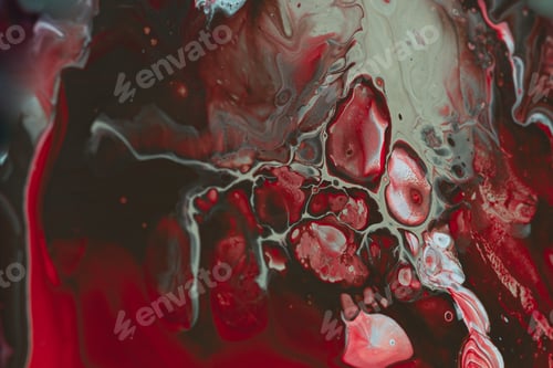 Preview: Fluid art . Red background