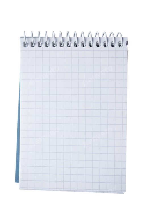 Preview: Small paper notepad isolated on white