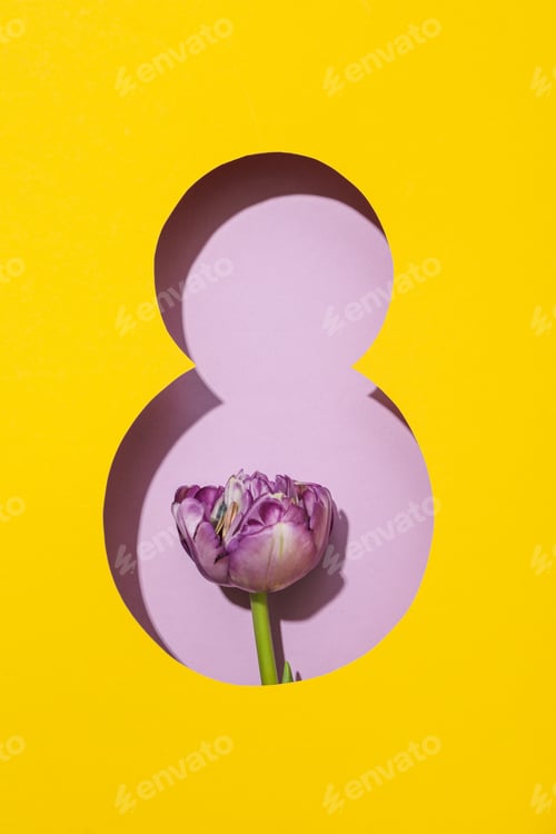 Preview: Concept of 8 march, Women day, top view