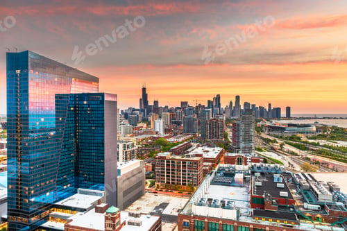 Preview: Chicago, Illinois, USA Downtown City Skyline