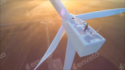 Preview: Aerial view on wind turbines