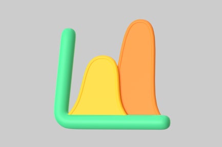 Vorschau: Abstraktes Objekt mit drei verschiedenen Abschnitten.