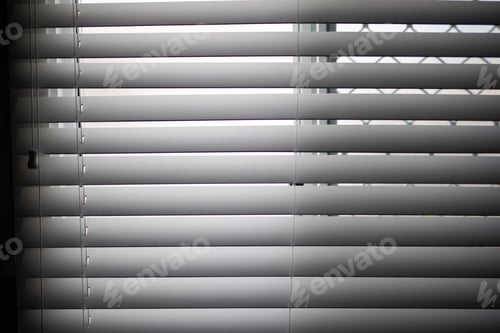 Preview: View of timber blinds hanging