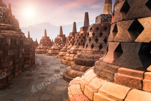 Preview: Ancient Borobudur Buddhist temple. Java, Indonesia