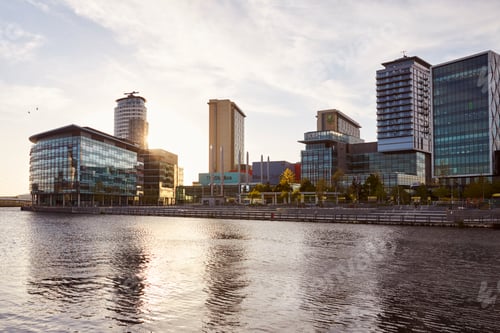 Preview: Manchester, UK - 4 May 2017: BBC Media City Buildings In Manchester