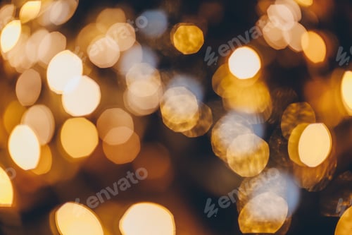 Preview: Golden bokeh background