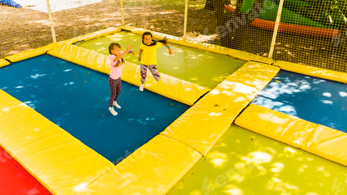 Preview: Children's fun on garden trampoline