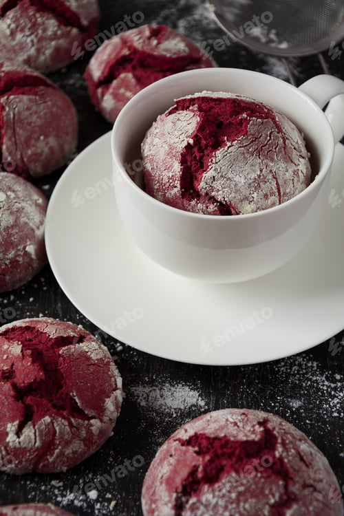 Preview: Red velvet crinkles cookies