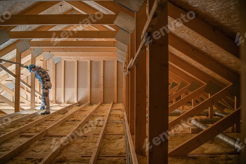 Preview: Attic Wooden Roof Construction Covering the House