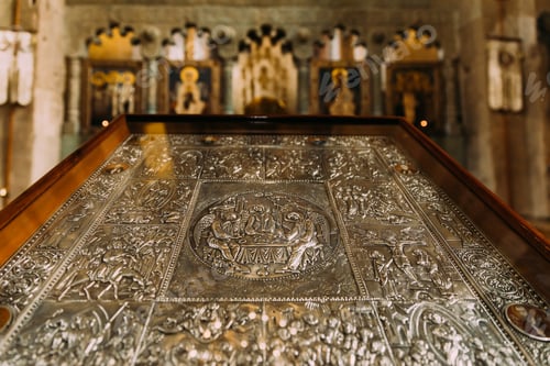 Preview: Mtskheta, Georgia, Close The Image Of saint trinity in Svetitskhoveli