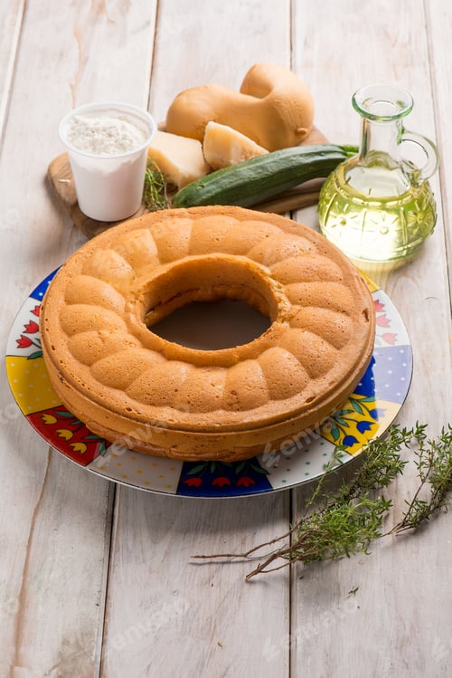 Preview: salted pie with scamorza cheese parmesan and courgettes