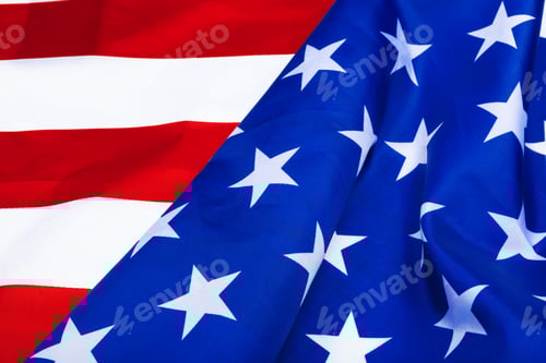 Preview: American Flag Close-Up with Stars and Stripes