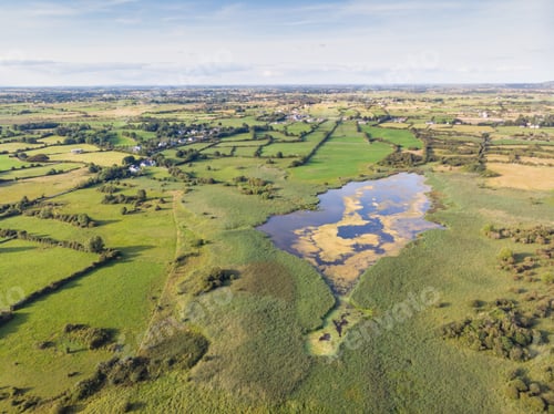 Preview: Aerial View of a Small Irish Lake