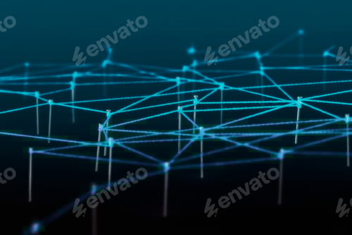 Preview: Abstract technology background, connecting dots, digital network design