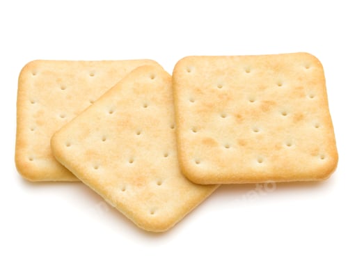 Preview: Dry cracker cookies isolated on white background cutout