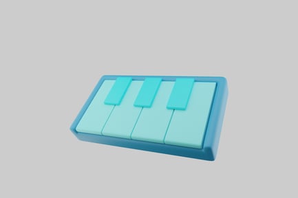 Preview: Teal piano keys