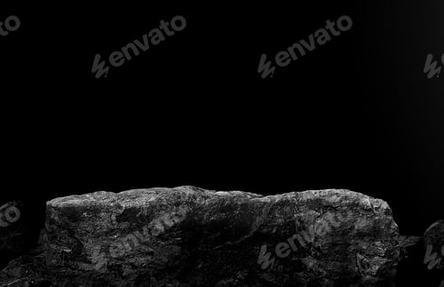Preview: Stone podium on dark background.