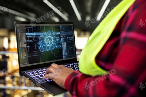 Preview: Woman staff working with AI applications and smart technology