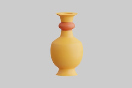 Preview: Yellow vase with red ring