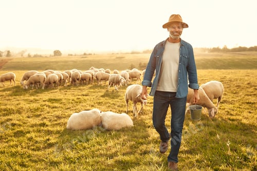 Preview: Mature couple working on the farm