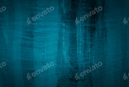 Preview: Vintage grunge blue concrete texture studio wall background with vignette.