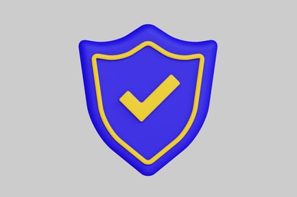 Preview: Shield with yellow checkmark