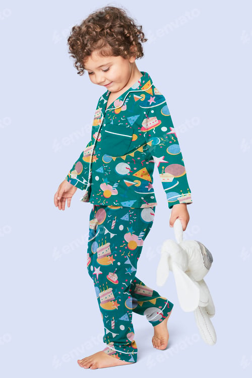 Preview: Kids pajama with birthday party pattern