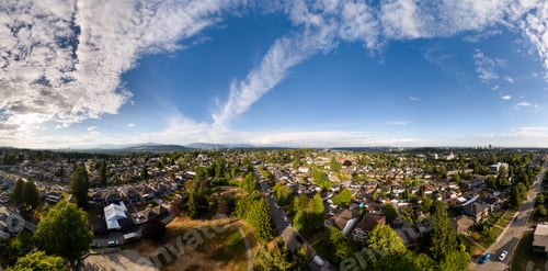 Preview: Breathtaking Aerial View of Burnaby Neighborhood on a Clear Sunny Day
