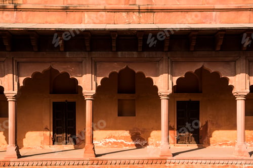 Preview: Great gate (Darwaza-i rauza), the main extrance to the Taj Mahal, Agra, Uttar Pradesh, India