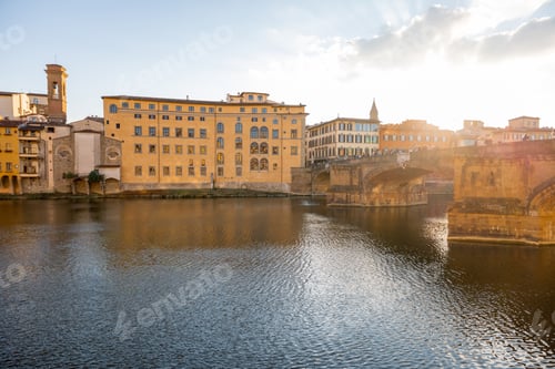 Preview: Sunset view on the riverside in Florence