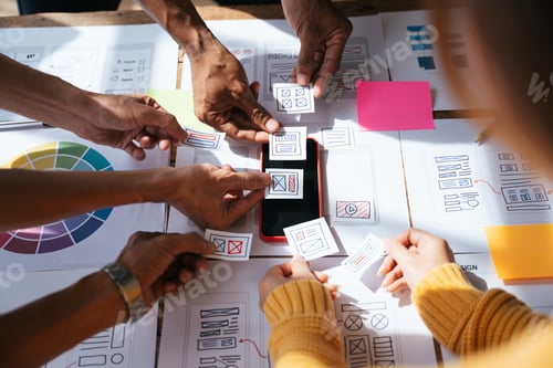 Preview: ux Graphic designer creative sketch planning application process development prototype wireframe for